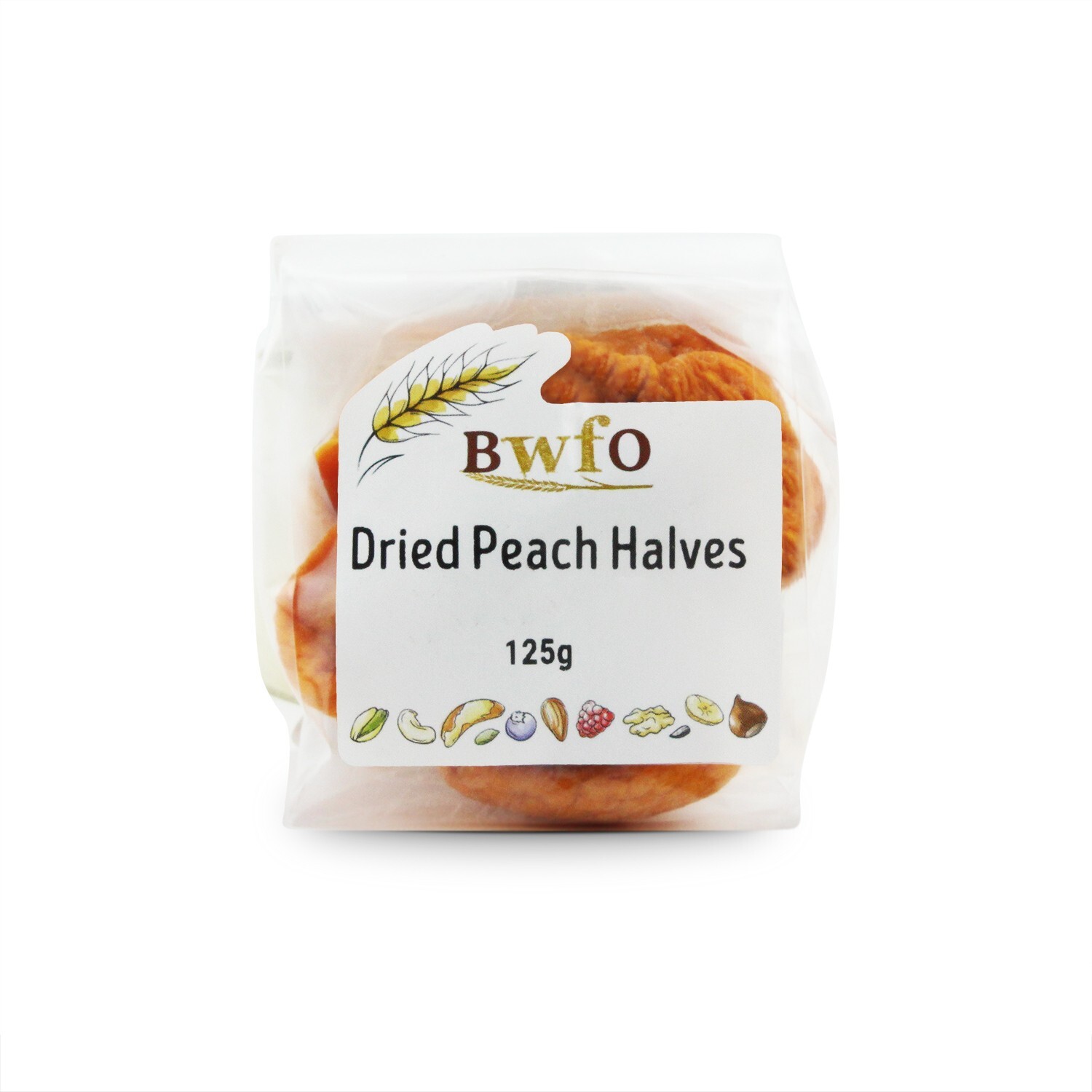 Peach Halves Dried 125g | BWFO | Free UK Mainland P&P