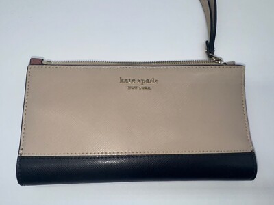 Kate Spade Spencer Continental Wristlet Saffiano Leather Warm