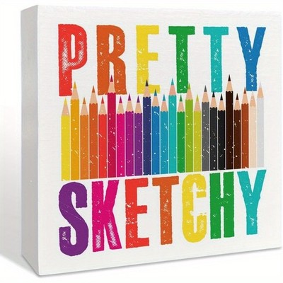 2D Artist Art Teacher Gifts Gifts for Artists Painter Wooden Box Sign Home Decor