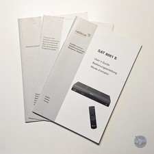 Nokia SAT 8001 S - Handbücher/Anleitungen + Programmhandbuch und Kanalliste (3 Stück)