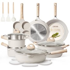 Carote 21pcs Pots and Pans Set Non Stick, Cookware Set Induction Ready, Kitchen
