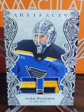 2025-26 Upper Deck Artifacts - Jordan Binnington Purple Material 14/15 Patches