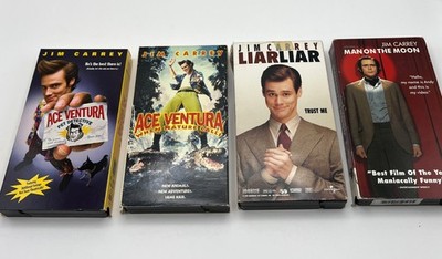 Jim Carrey VHS Lot Of 4 Ace Ventura Pet Detective Liar Liar Man On The Moon