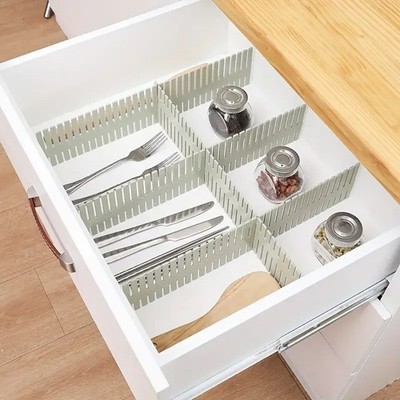4PCS Adjustable Drawer Dividers Organizer for Underwear Socks Clothes Storage Ho