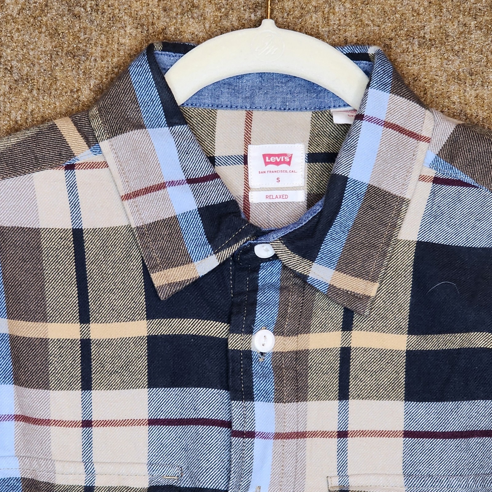 Levi's Men Worker Relaxed Button-Down Up Shirt Sm… - image 2