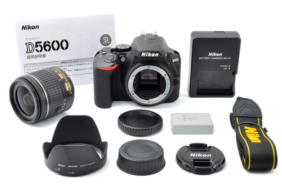 Nikon D5600 Black 24.1MP DSLR Camera 18-55mm VR Lens Kit [1226 Shots Top-MINT] - Image 2 of 4