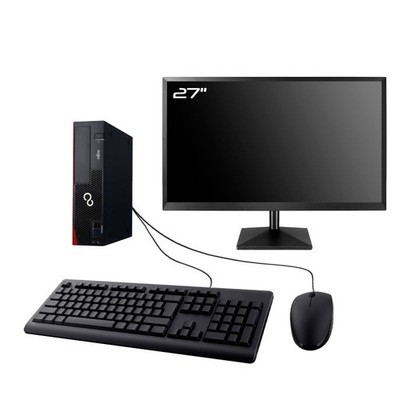 Fujitsu Esprimo D556 DT Desktop PC 27'' Intel i3-6100 16Go RAM 2To SSD W11 Wifi