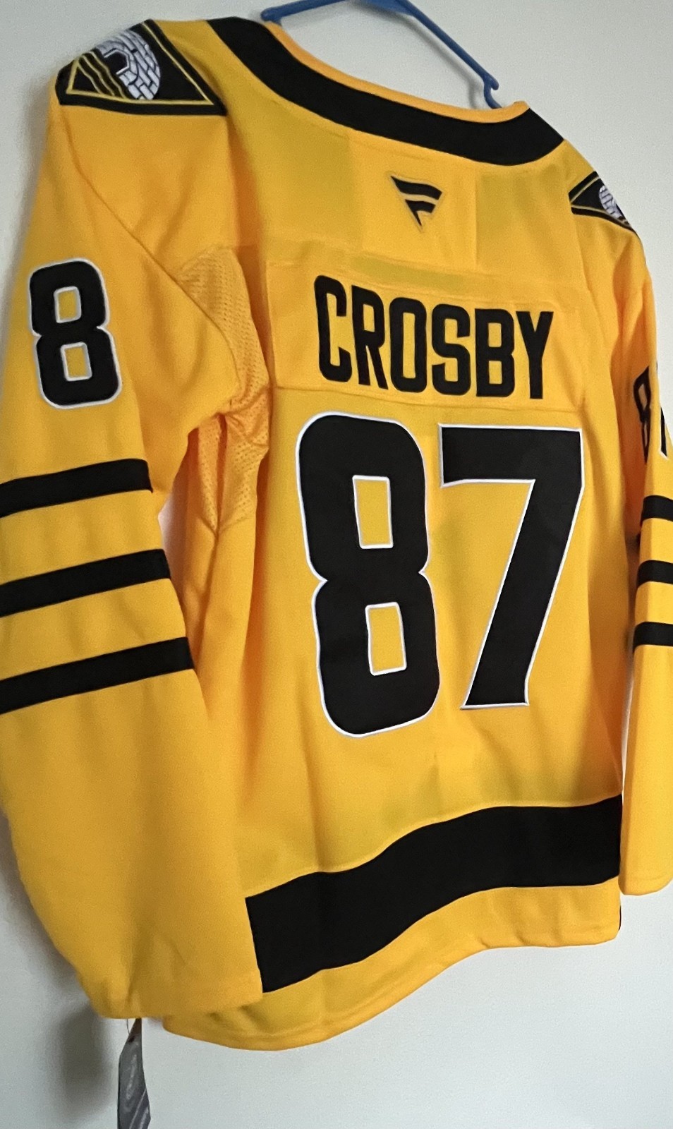 Pittsburgh Penguins #87 Sidney Crosby Yellow Alternate Jersey Men's L (52)