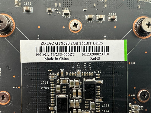 ZOTAC GEFORCE NVIDIA GTX 680 VIDEO CARD 2GB RAM GDDR5 (mcH23) - Picture 3 of 6