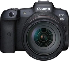 Canon EOS R5 45.0MP Mirrorless Camera - Black (RF 24-105mm f/4 L IS USM Lens USA