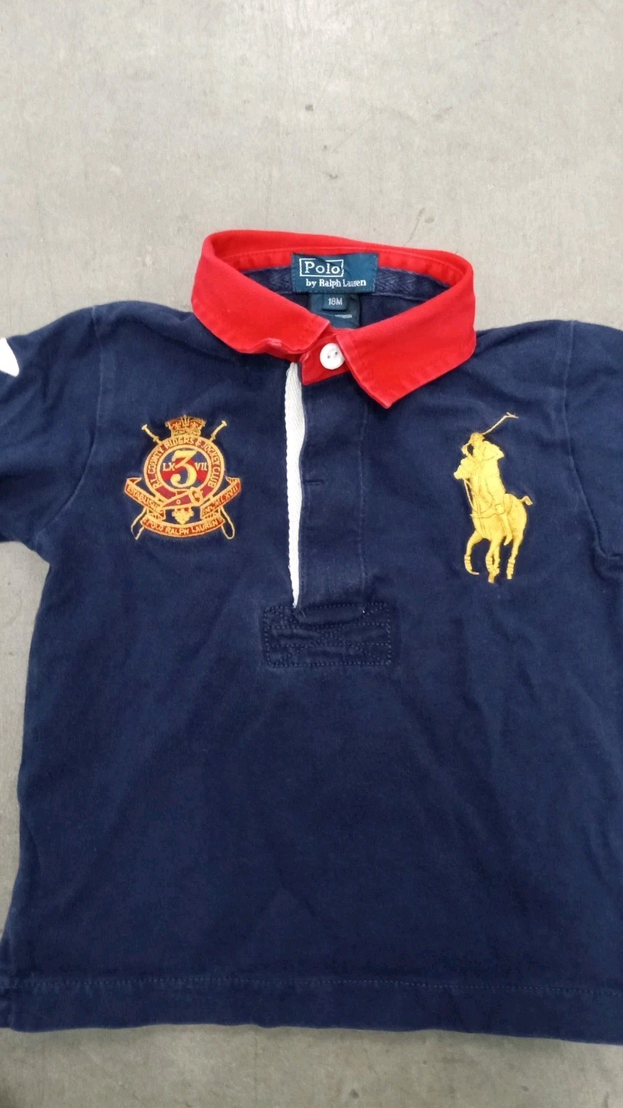 Polo Rugby Ralph Lauren bambino ragazzo Big Pony #3 manica lunga taglia