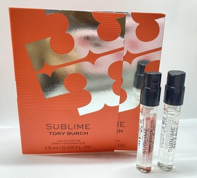 2 x Tory Burch Sublime Eau de Parfum EDP Sample Spray .05oz / 1.5ml New