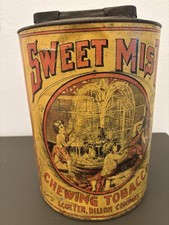 Rare Sweet Mist Store Bin Chewing Tobacco Canister tin SCOTTEN DILLON COMPANY