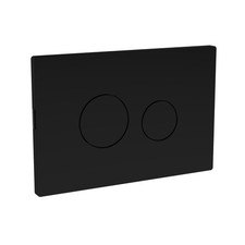 Pneumatic Dual Flush Plate Matt Black Concealed Cistern Push Button 210x140mm