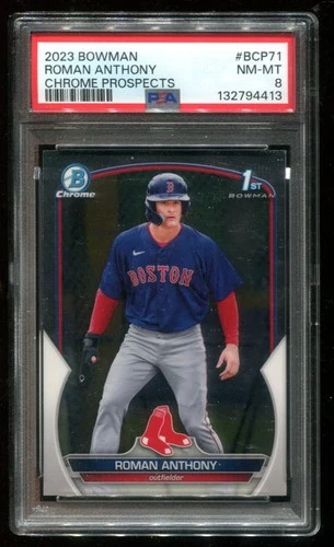 2023 Bowman #BCP-71 Roman Anthony PSA 8 NM-MT Rookie Chrome Prospects~(GC)