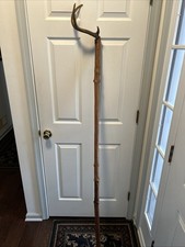 Homemade Walking Stick Very Unique Walking Stick Tree Branch  s A Deer Antler 63  