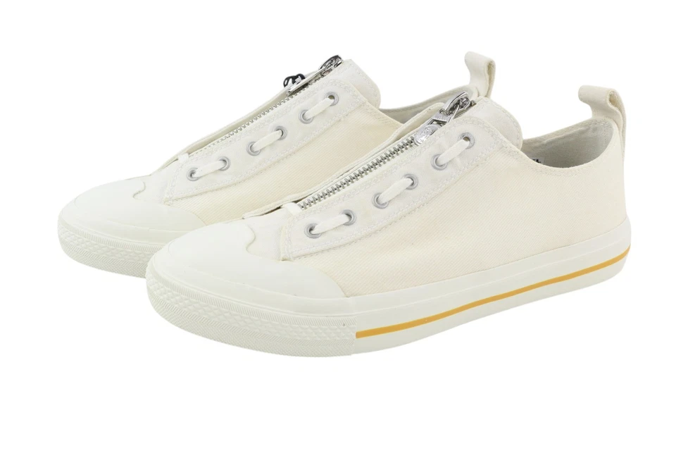 Diesel S-astico L Zip Hombre Zapatillas Eu 44.5 Blanco Zipper Bajo Almendra Toe - Imagen 4 de 4