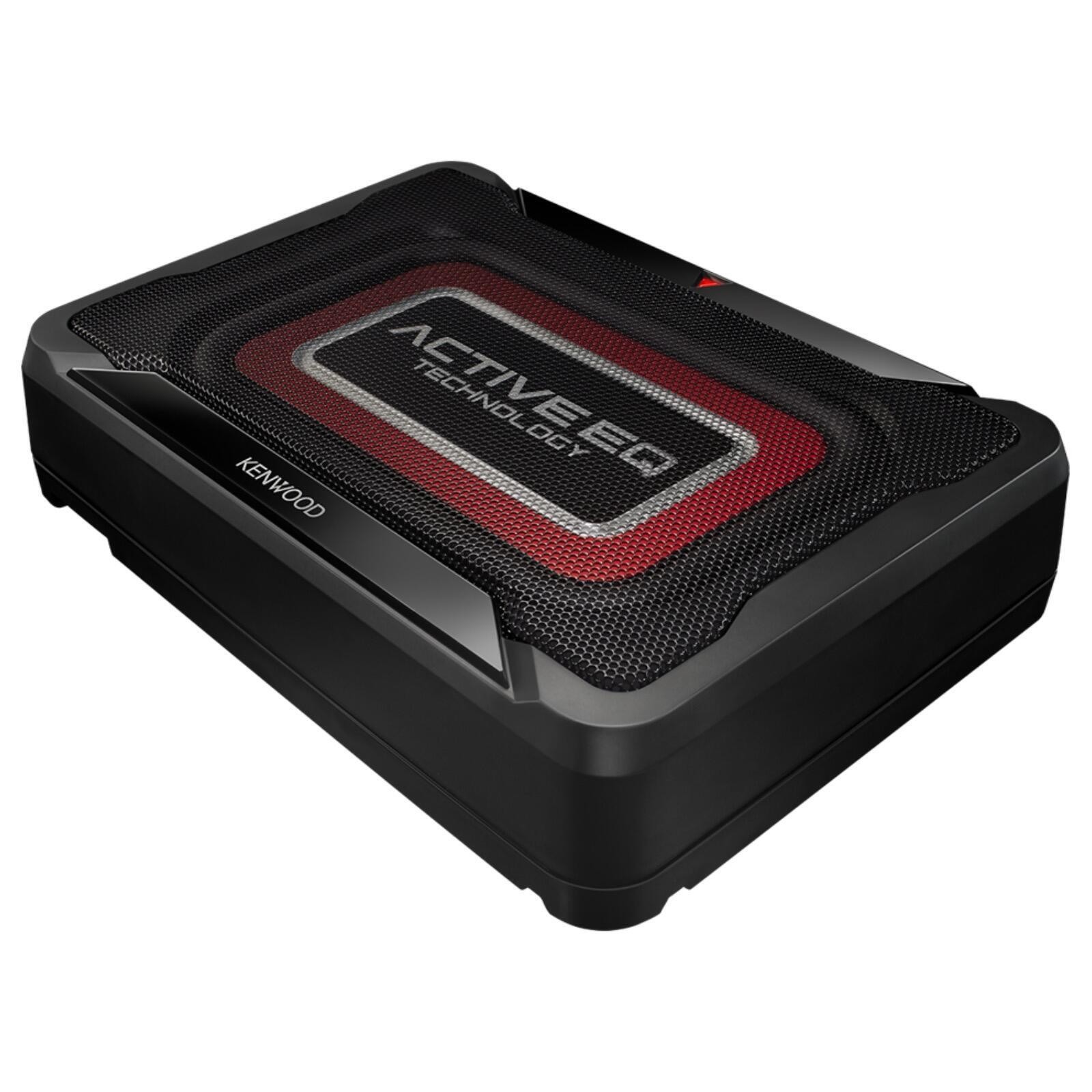 Kenwood KSC-PSW7EQ Sub Compact Active Powered Underseat Subwoofer wi Remote