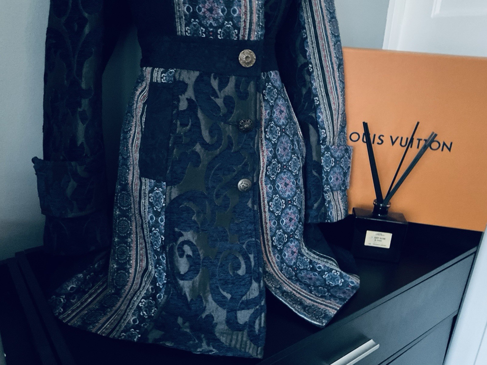 Pristine Joe Brown Tapestry Patchwork Retro Jacke… - image 5