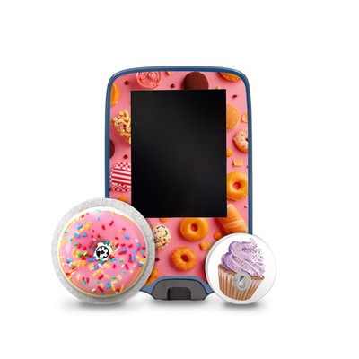 Aufkleber Set passend für Freestyle Libre 2 + 3 Lesegerät + Sensor R229 Sweets