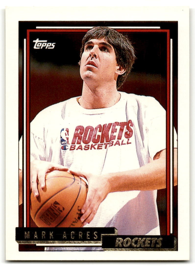 1992-93 Topps #380 Mark Acres Gold Washington Bullets