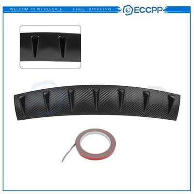 34'' x 6'' Rear Shark Fin Bumper Diffuser Carbon Fiber Pattern Appearance