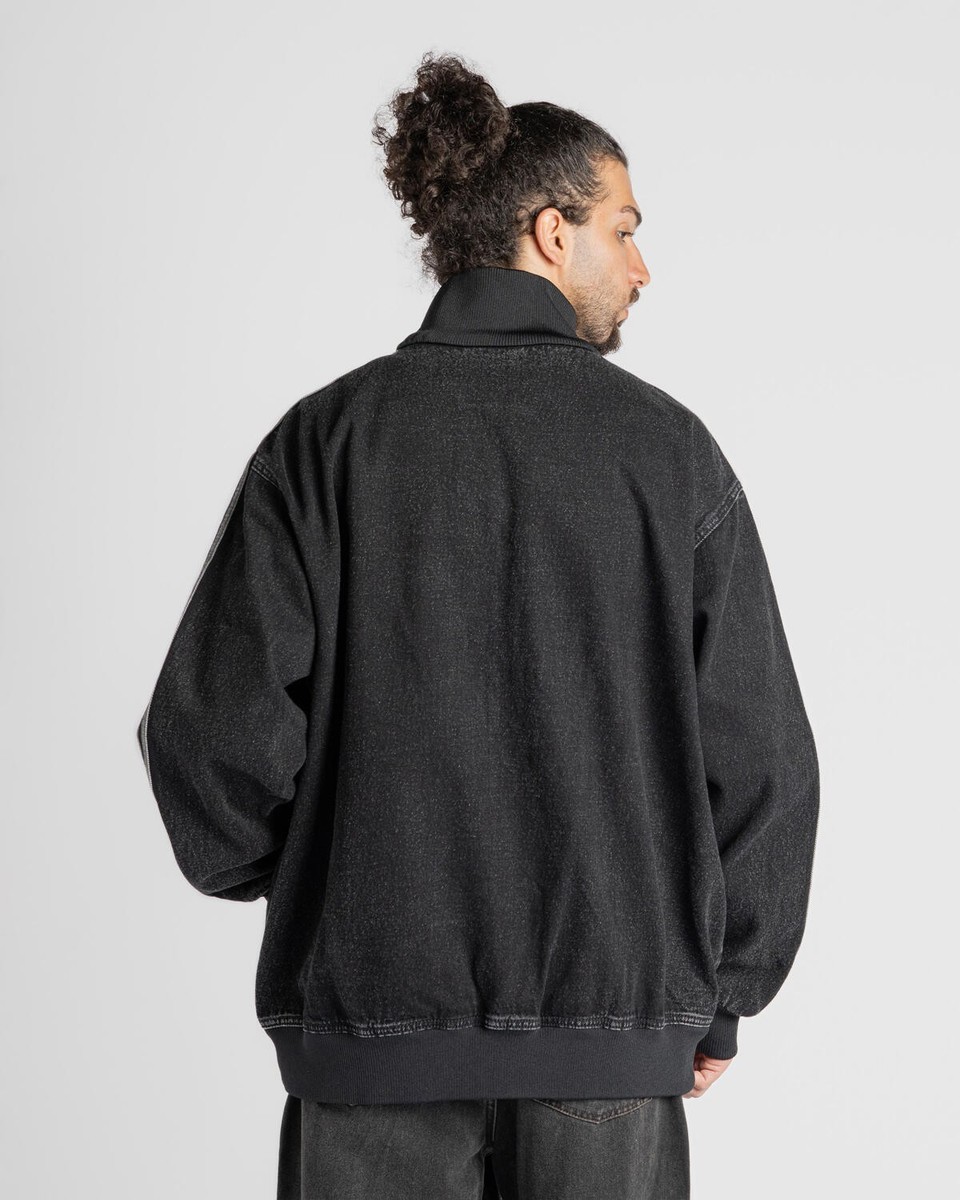 Adidas originals ADICOLORデニムジャケット 黒いXL Ⅰ アディカラー デニム トラックトップ / ジャージ / アディダス