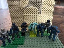 Mega Construx Lot Of 7 Blue Figures Variety