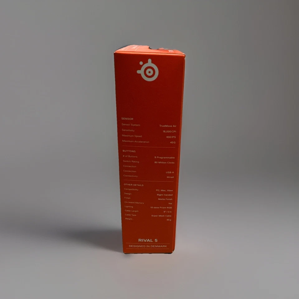 SteelSeries Rival 5 Precision Multi-Genre RGB Gaming Mouse Wired USB-A - Image 3 of 4