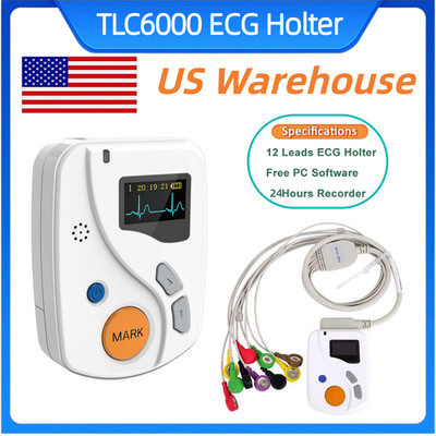 TLC6000 Portable 12 Channel Holter ECG Recorder with Analysis Software