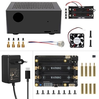 Geekworm X728 UPS Shield Metallgehäuse 5V 4A 20W Netzteil Raspberry Pi 4