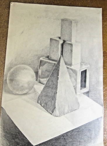 Vintage Abstract Freehand Chalk by Bill Klemm '50