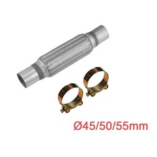 Edelstahl Flexrohr Auspuff Vorderrohr Ø45-55mm mit Interlock Abgasanlage Profi
