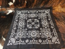 Carolina Texas Paisley Bandana Black 27x27