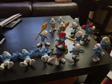 Smurf Figurine Lot Of 16 Peyo McDonald's Happy Meal 2011 2013 smurffette figure