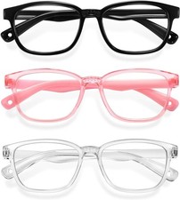 Okany Blue Light Glasses for Kids 3 Pack Anti Glare and Eye Strain Glasses Co...
