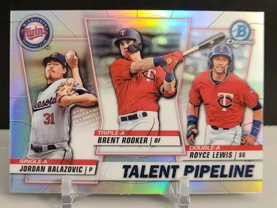 2020 Bowman Royce Lewis Brent Rooker Talent Pipeline #TP-MIN Minnesota Twins