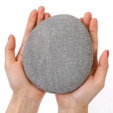 ROCART 6 XL Rocks for Painting, 5.5-6.5" Flat Smooth River Craft Stones