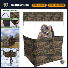 See-Through Hunting Ground Blinds, 120''x30'' Three-Panel Deer  Game Blind