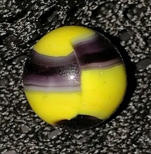 Vintage Marble King Bumblebee Swirl Glass Marble Beautiful Example
