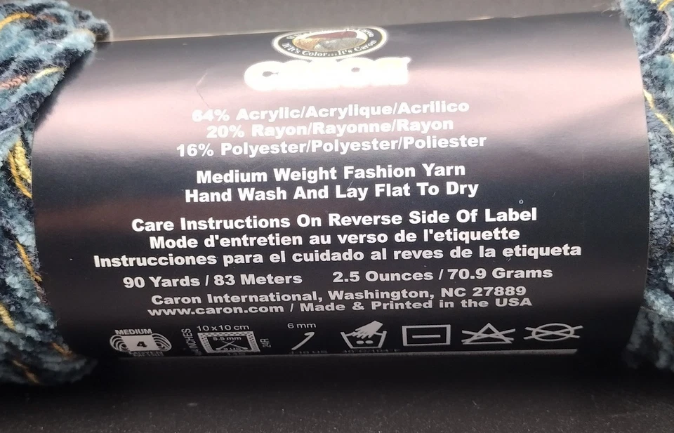 Caron Joyero Hilo Madeja Color Lapislázuli Variegado Azul Peso #4 Foto 3 de 4