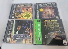Lot of 4 Star Wars PlayStation 1 (PS1) Games –Masters, Demolition, Rebel Assault