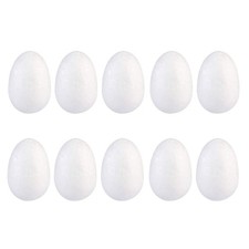 50 PCS Polystyrene Foam Easter Eggs 1.5 Inch White Craft Decoration Supplies