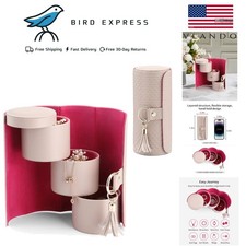 Travel Jewelry Case Box for Women Modern Stylish Faux Leather Small Organizer