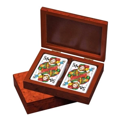 Cartes De Romme - Dans Boîte À Cartes - Design En Finition Bois De Racine - Photo 1/4