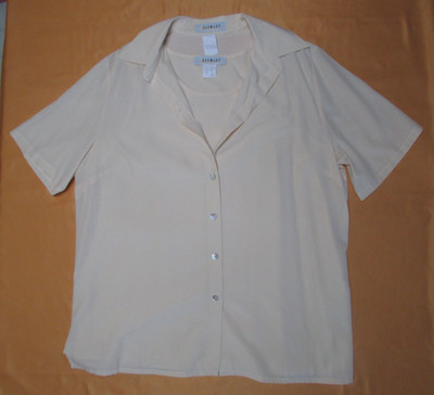 CHARMANT Damen 2 Teiler Kurzarm Bluse Top Größe 46 Hemdbluse Tunika Shirt (87
