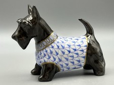 Herend Dog Figurine -  Scottie McDuff  w/ Blu...