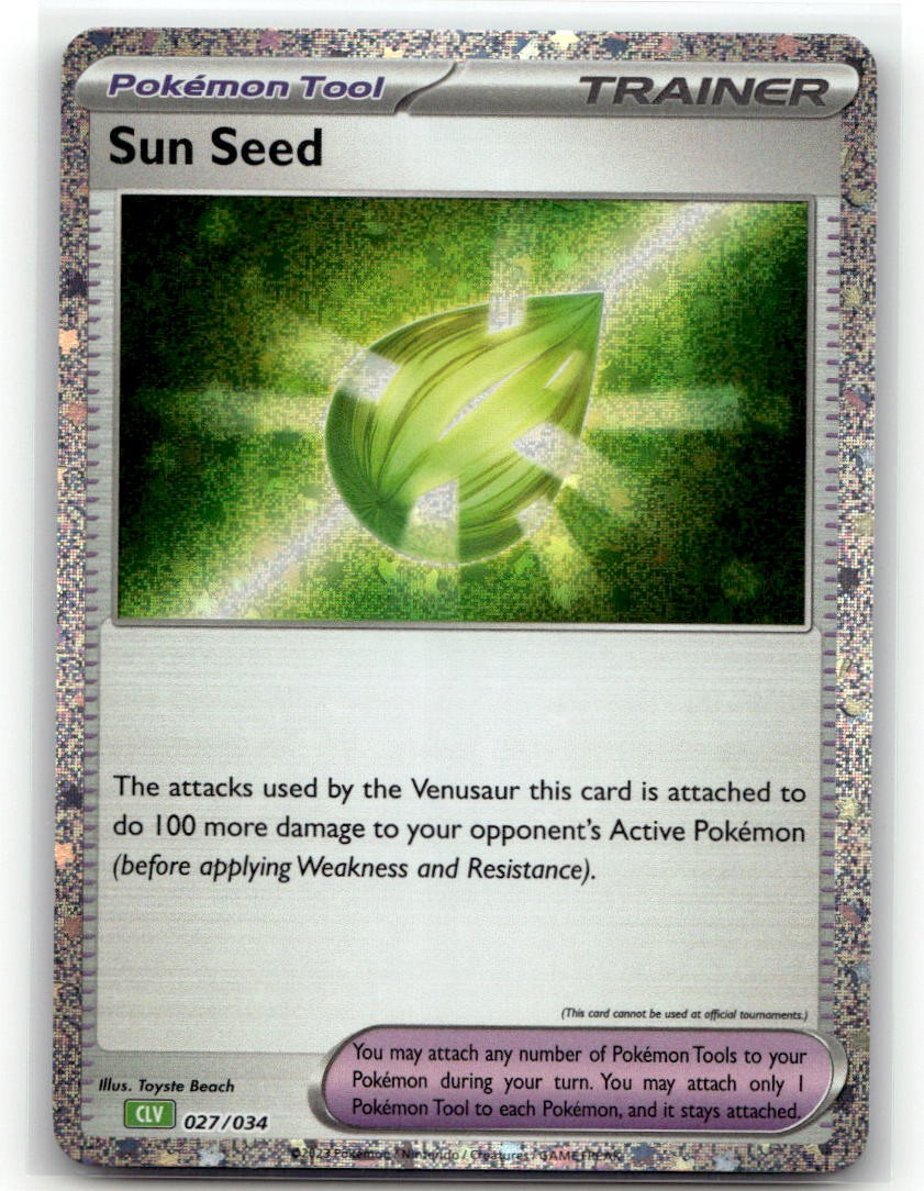 Sun Seed 027/034 CCol Trading Card Game Classic Pokemon EN Holofoil NM