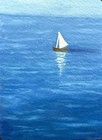 ACEO Original Art Card by Serenityart- Lets sail to the other side of the sea — photo 1