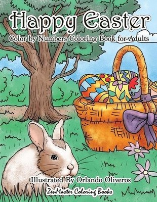 Zenmaster Coloring Happy Easter Color By Numbers Coloring Book for  (Paperback)